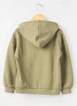 Sweat-shirt À Capuche Garcia Vert Manches Longues