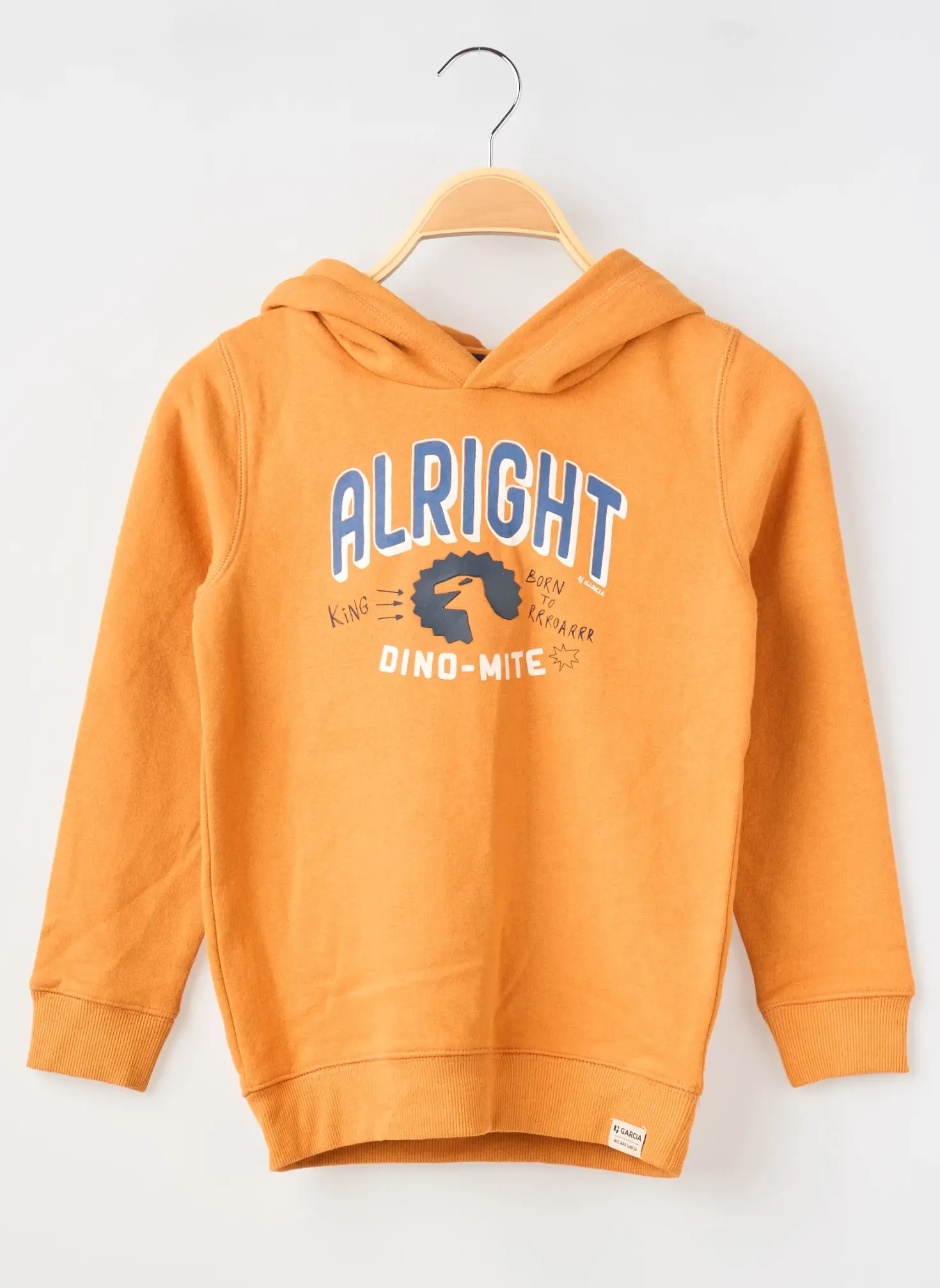 Sweat-shirt À Capuche Garcoa Orange Manches Longues