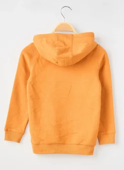 Sweat-shirt À Capuche Garcoa Orange Manches Longues
