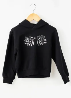 Sweat-shirt À Capuche Ikks Noir Manches Longues