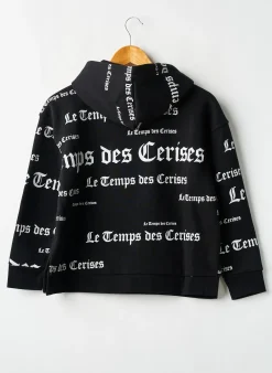 Sweat-shirt À Capuche Le Temps Des Cerises Noir Manches Longues