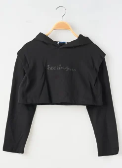 Sweat-shirt À Capuche Mayoral Noir Manches Longues