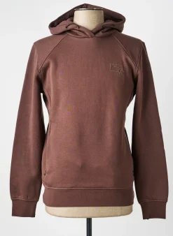 Sweat-shirt À Capuche No Excess Marron Manches Longues