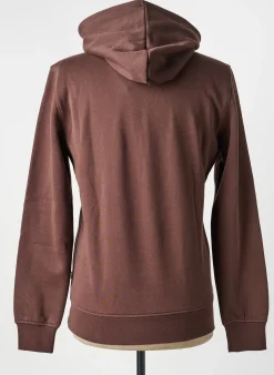 Sweat-shirt À Capuche No Excess Marron Manches Longues