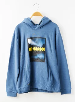 Sweat-shirt À Capuche Nukutavake Bleu Manches Longues