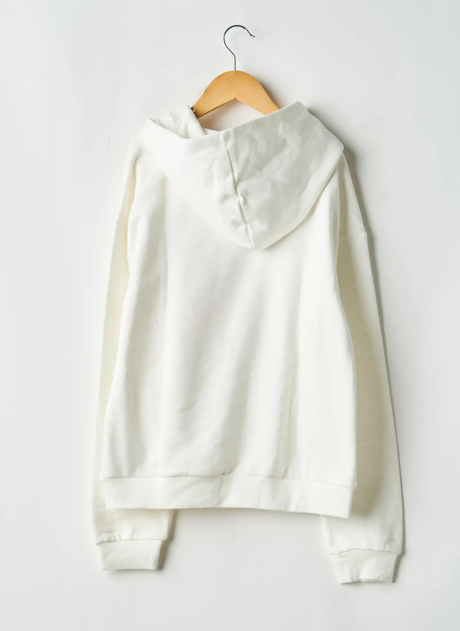 Sweat-shirt À Capuche Only Blanc Manches Longues