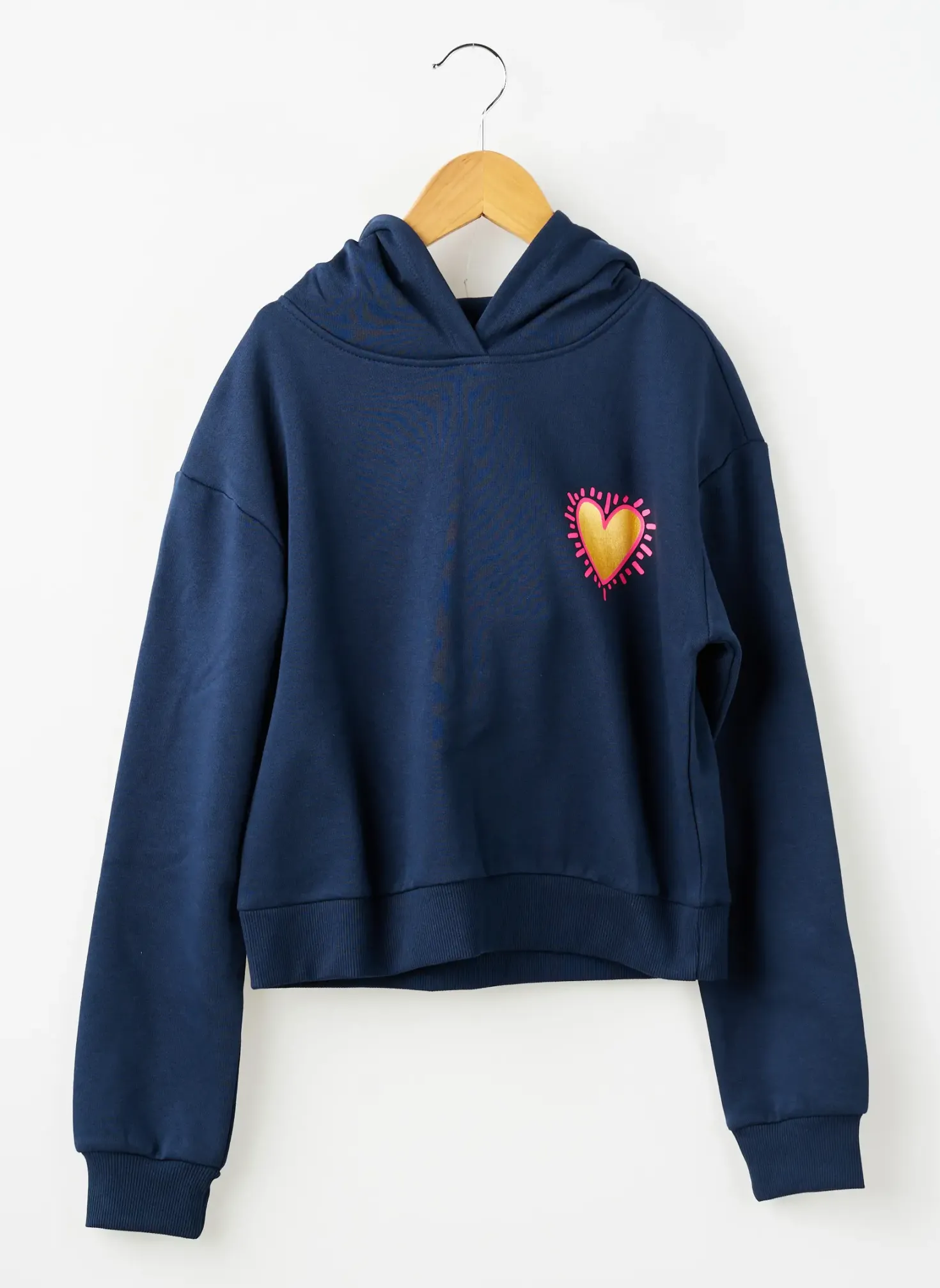 Sweat-shirt À Capuche Only Bleu Manches Longues