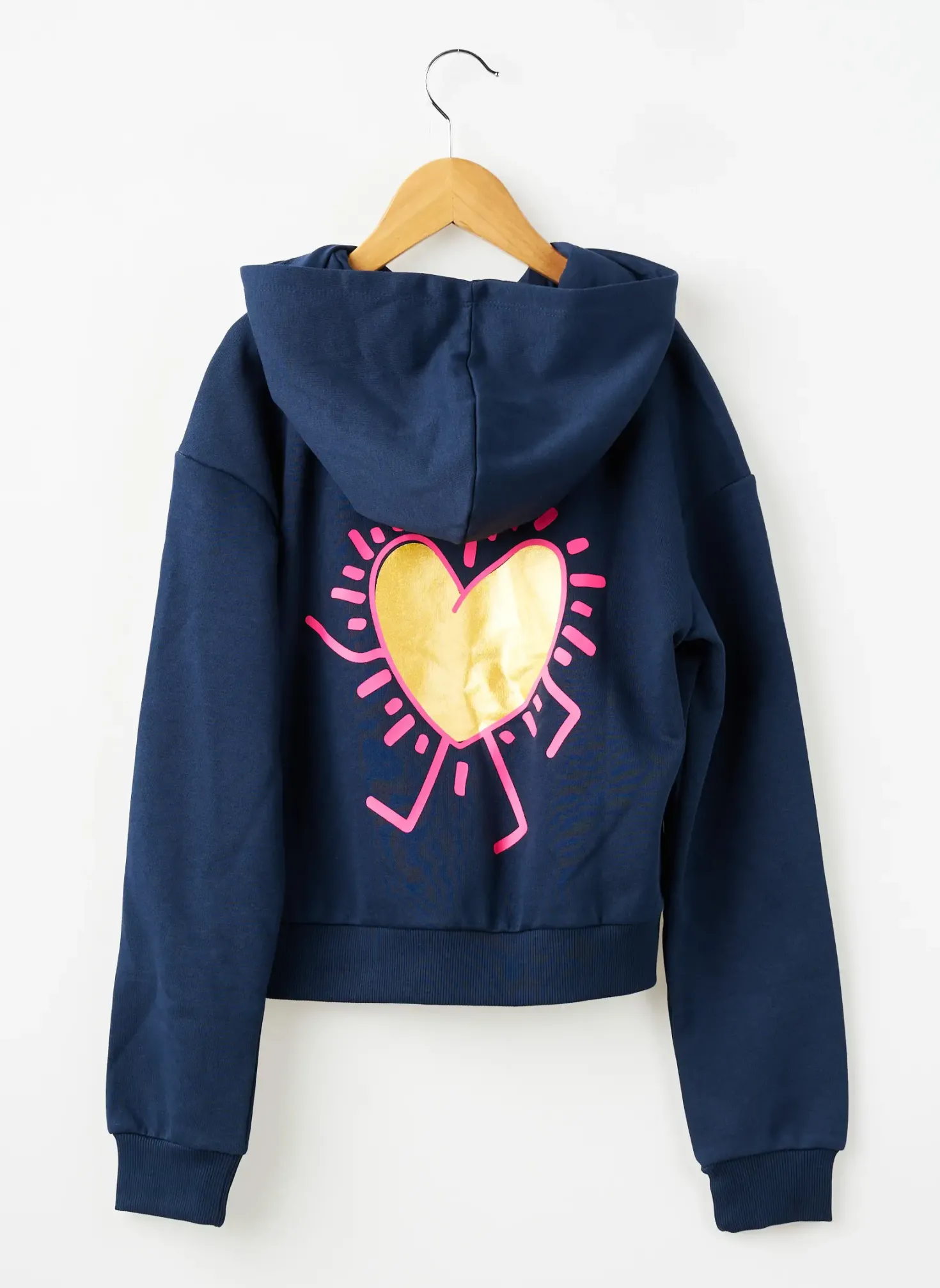 Sweat-shirt À Capuche Only Bleu Manches Longues