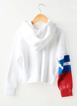 Sweat-shirt À Capuche Ralph Lauren Blanc Manches Longues