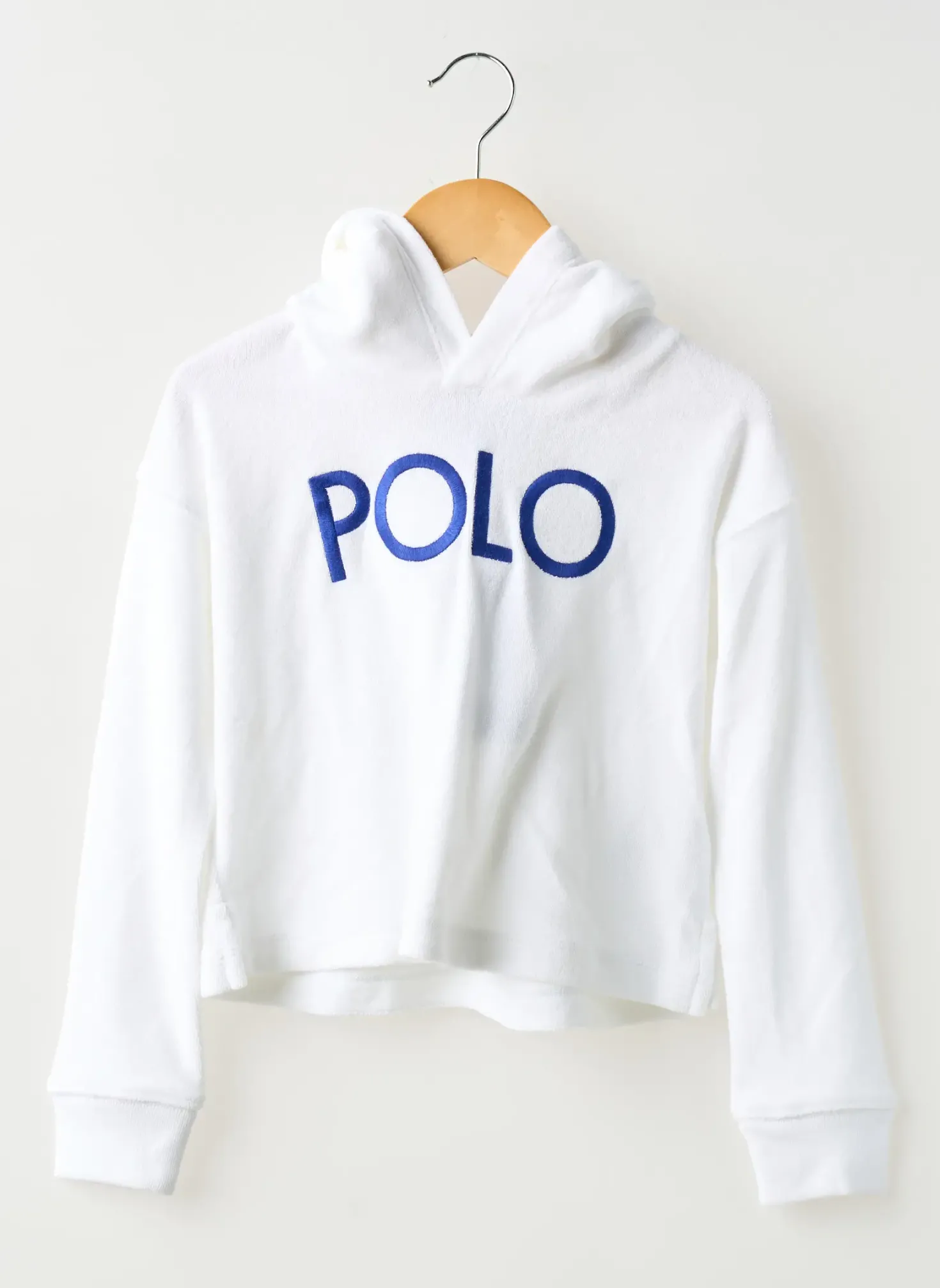 Sweat-shirt À Capuche Ralph Lauren Blanc Manches Longues