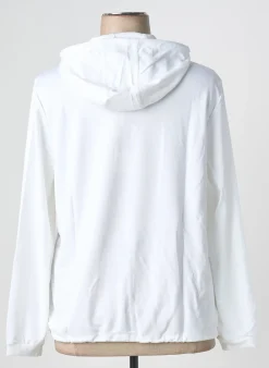Sweat-shirt À Capuche Sheego Blanc Manches Longues