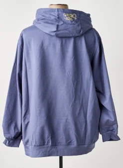 Sweat-shirt À Capuche Sheego Bleu Manches Longues