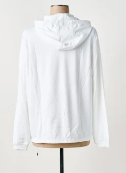 Sweat-shirt À Capuche Sheego Blanc Manches Longues