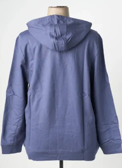 Sweat-shirt À Capuche Sheego Bleu Manches Longues