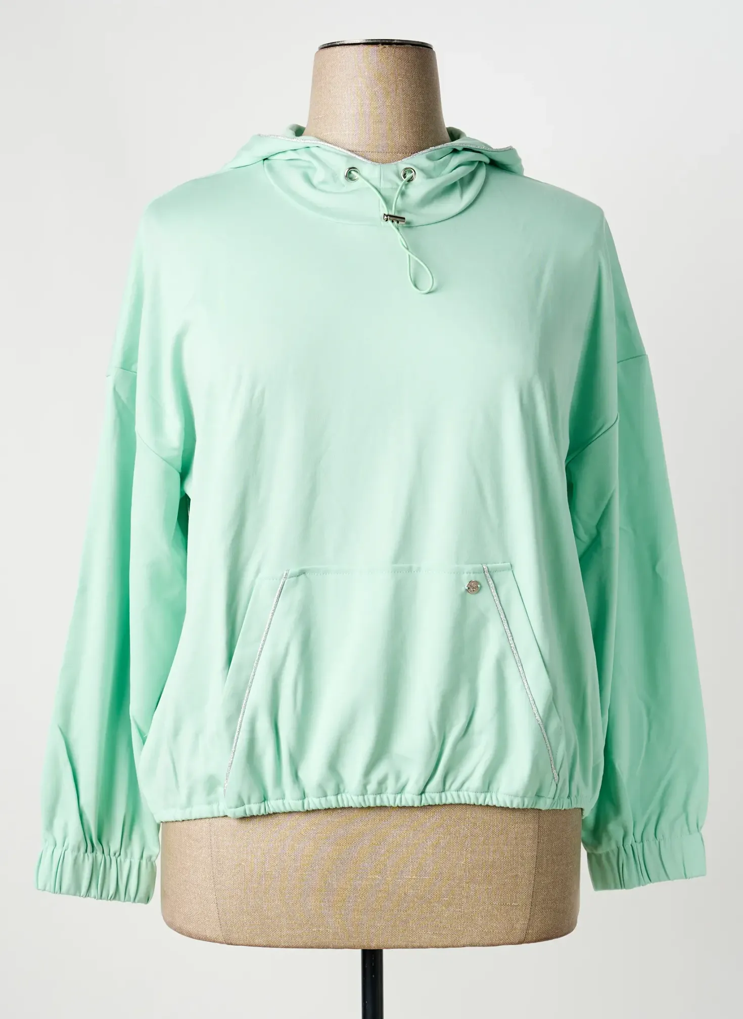 Sweat-shirt À Capuche Sheego Vert Manches Longues