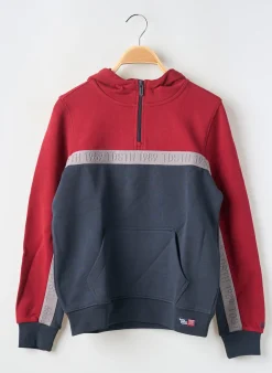 Sweat-shirt À Capuche Teddy Smith Rouge Manches Longues