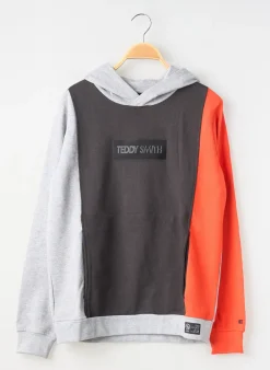 Sweat-shirt À Capuche Teddy Smith Gris Manches Longues