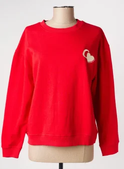 Sweat-shirt C'est Beau La Vie Rouge Manches Longues