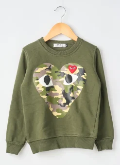 Sweat-shirt Comme Des Garcons Vert Manches Longues