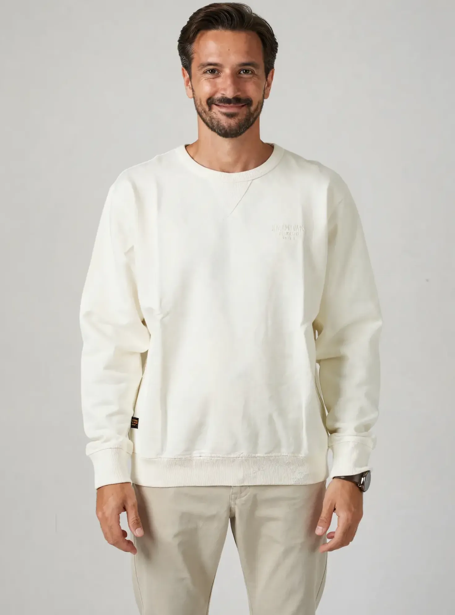 Sweat-shirt Daytona Blanc Manches Longues