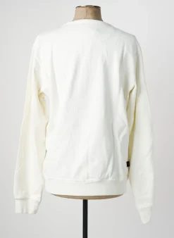 Sweat-shirt Daytona Blanc Manches Longues