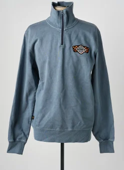 Sweat-shirt Daytona Bleu Manches Longues