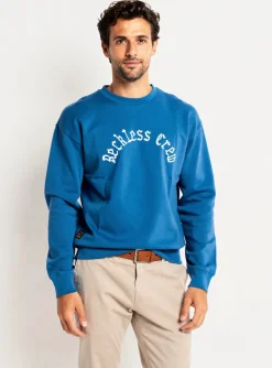 Sweat-shirt Daytona Bleu Manches Longues