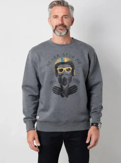 Sweat-shirt Daytona Gris Manches Longues