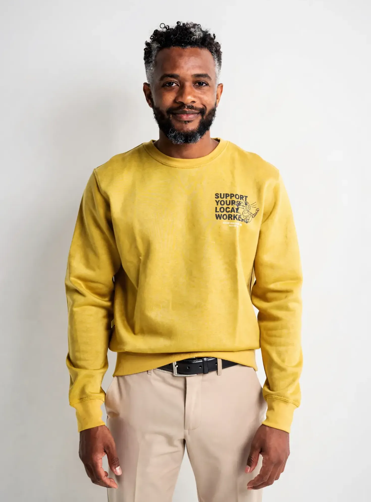 Sweat-shirt Daytona Jaune Manches Longues