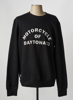 Sweat-shirt Daytona Noir Manches Longues