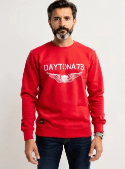 Sweat-shirt Daytona Rouge Manches Longues