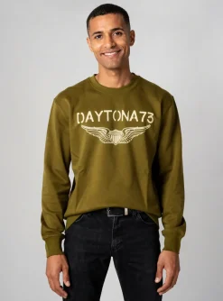 Sweat-shirt Daytona Vert Manches Longues