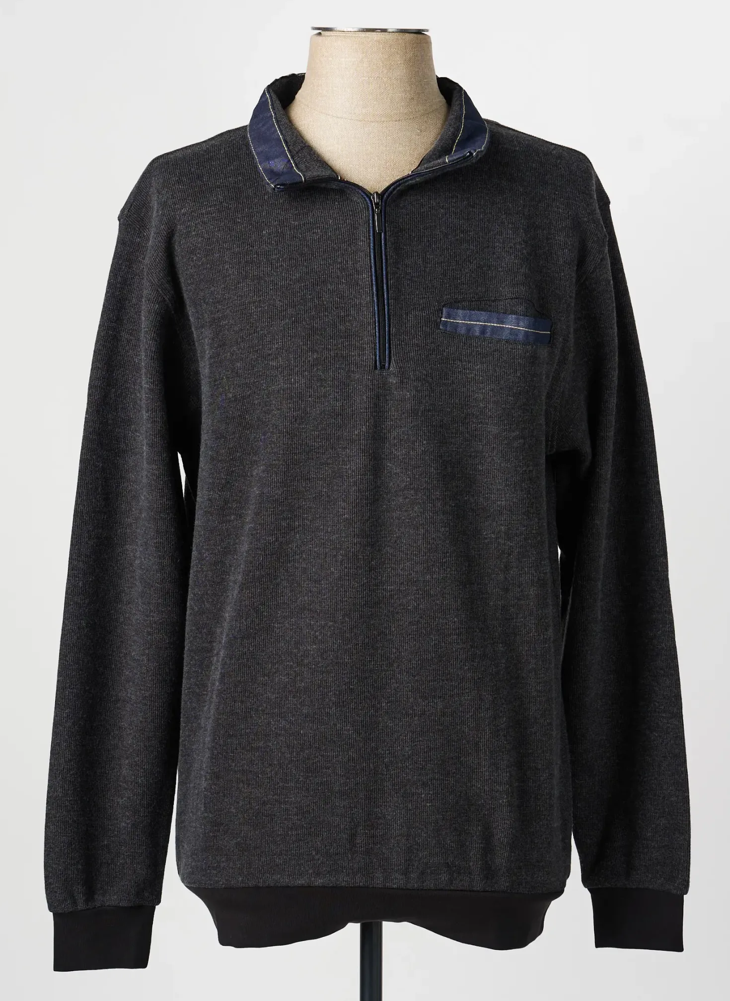 Sweat-shirt Easyline Gris Manches Longues