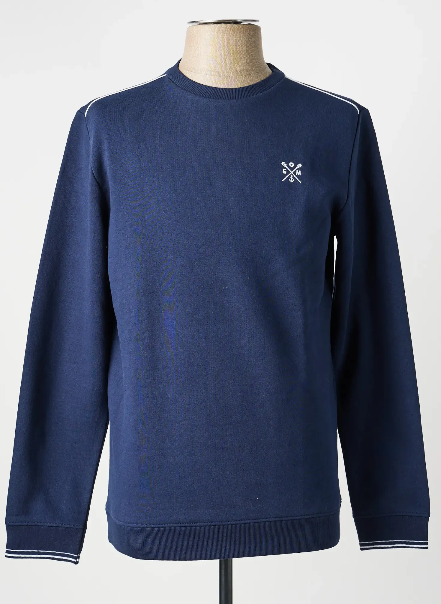 Sweat-shirt Elle Est Ou La Mer Bleu Manches Longues