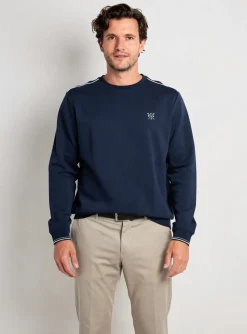 Sweat-shirt Elle Est Ou La Mer Bleu Manches Longues