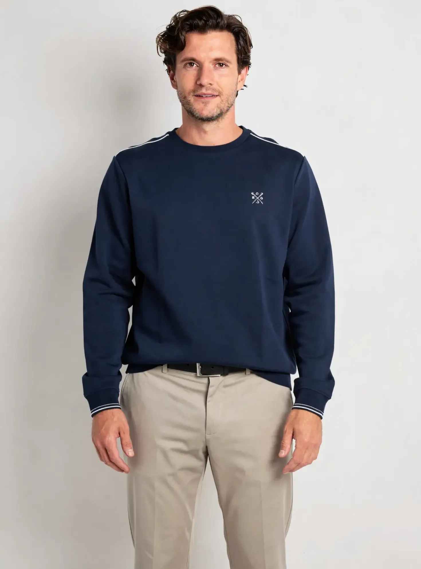 Sweat-shirt Elle Est Ou La Mer Bleu Manches Longues