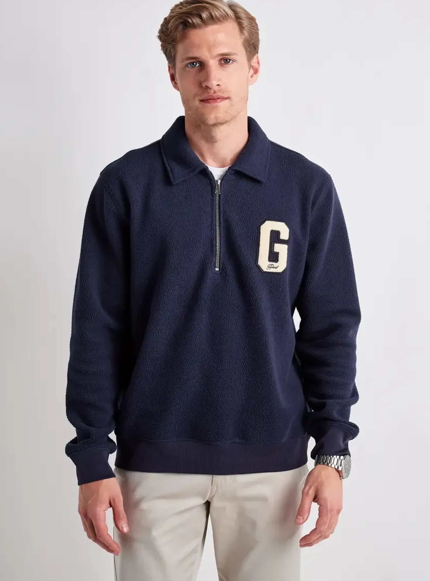 Sweat-shirt Gant Bleu Manches Longues