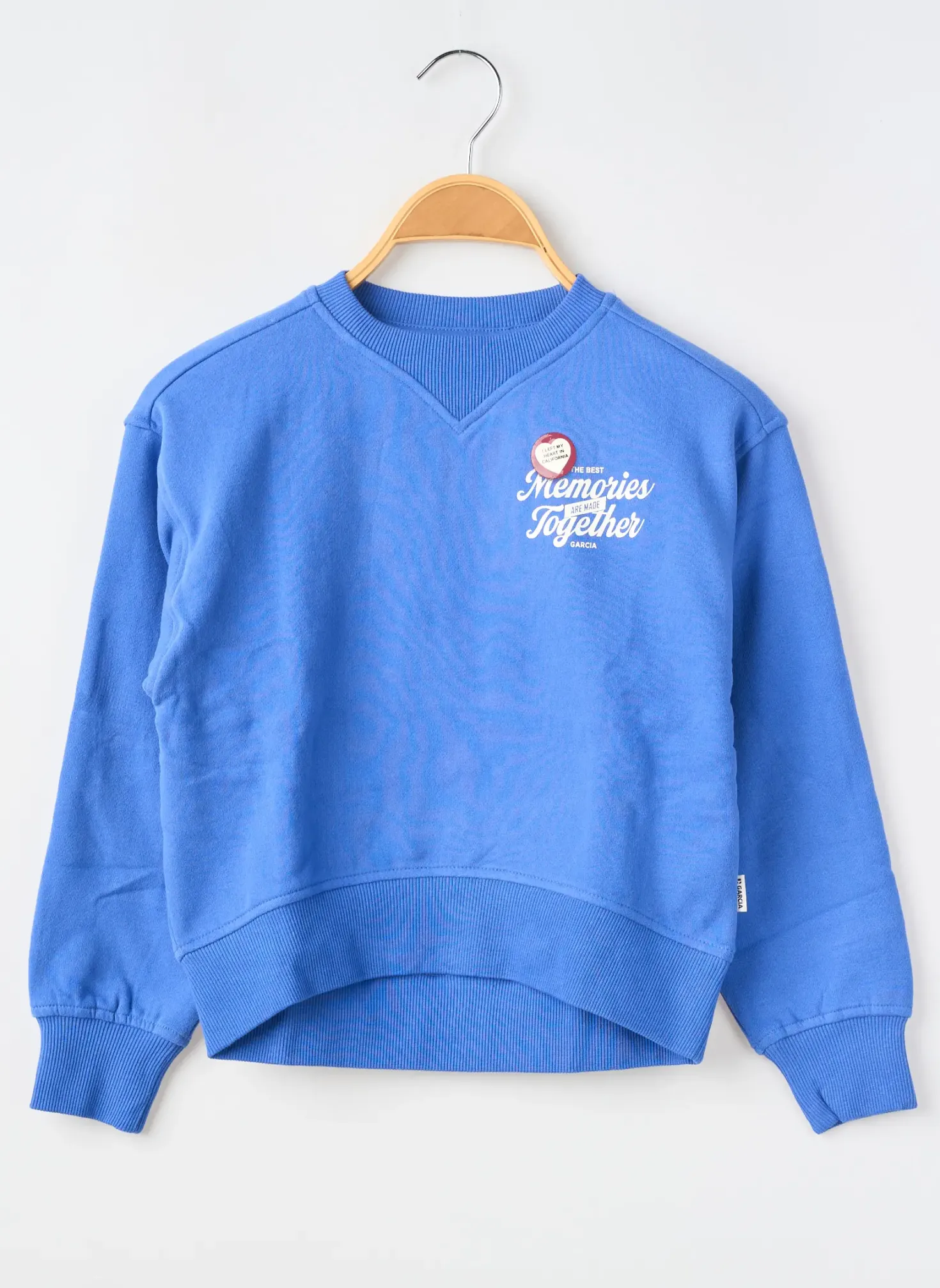 Sweat-shirt Garcia Bleu Manches Longues