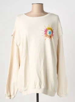 Sweat-shirt Gold & Silver Beige Manches Longues
