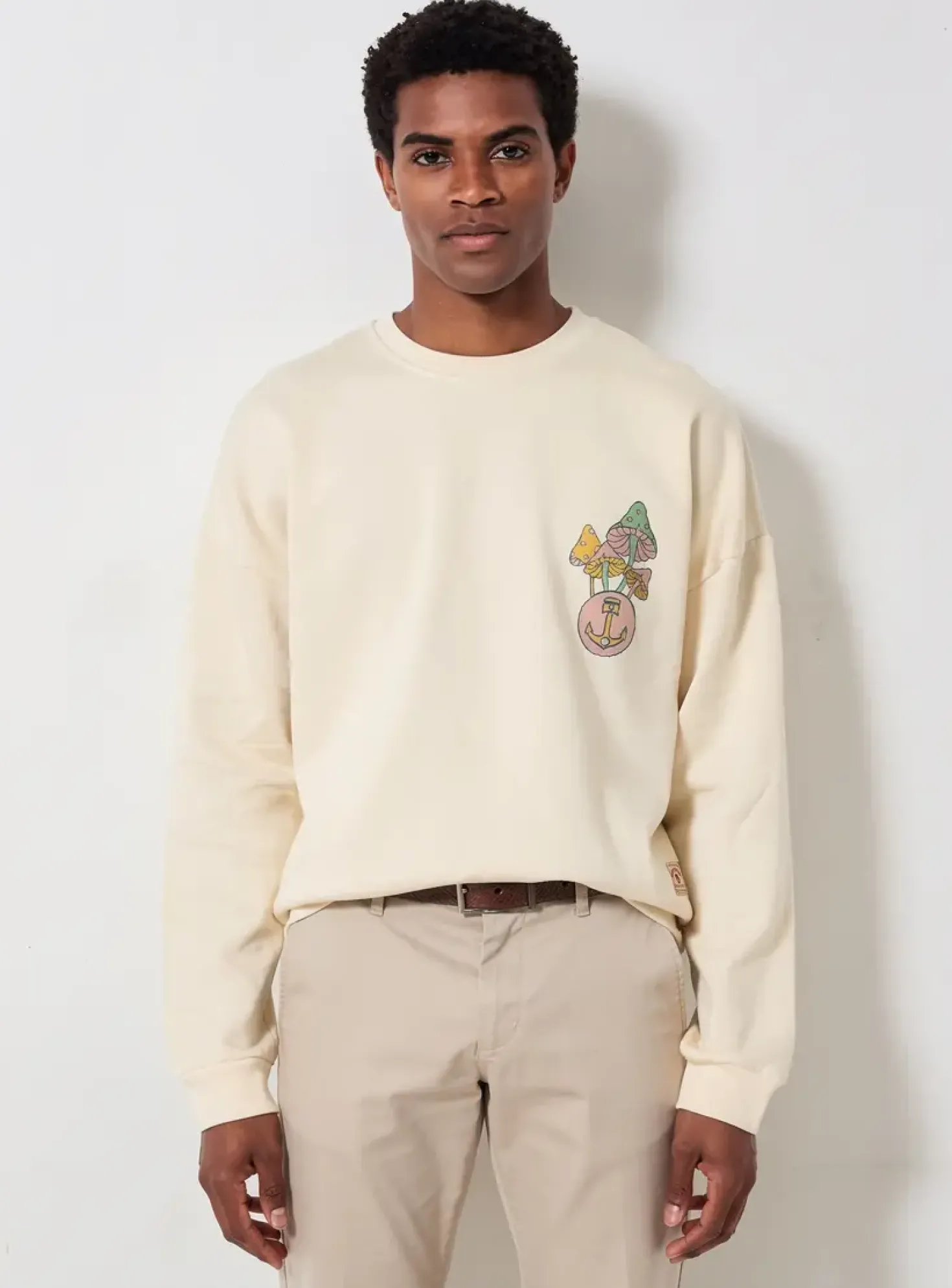 Sweat-shirt Iron And Resin Beige Manches Longues