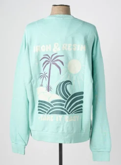 Sweat-shirt Iron And Resin Bleu Manches Longues