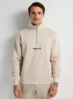 Sweat-shirt Jack & Jones Beige Manches Longues