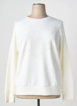 Sweat-shirt Joy Of Life Blanc Manches Longues