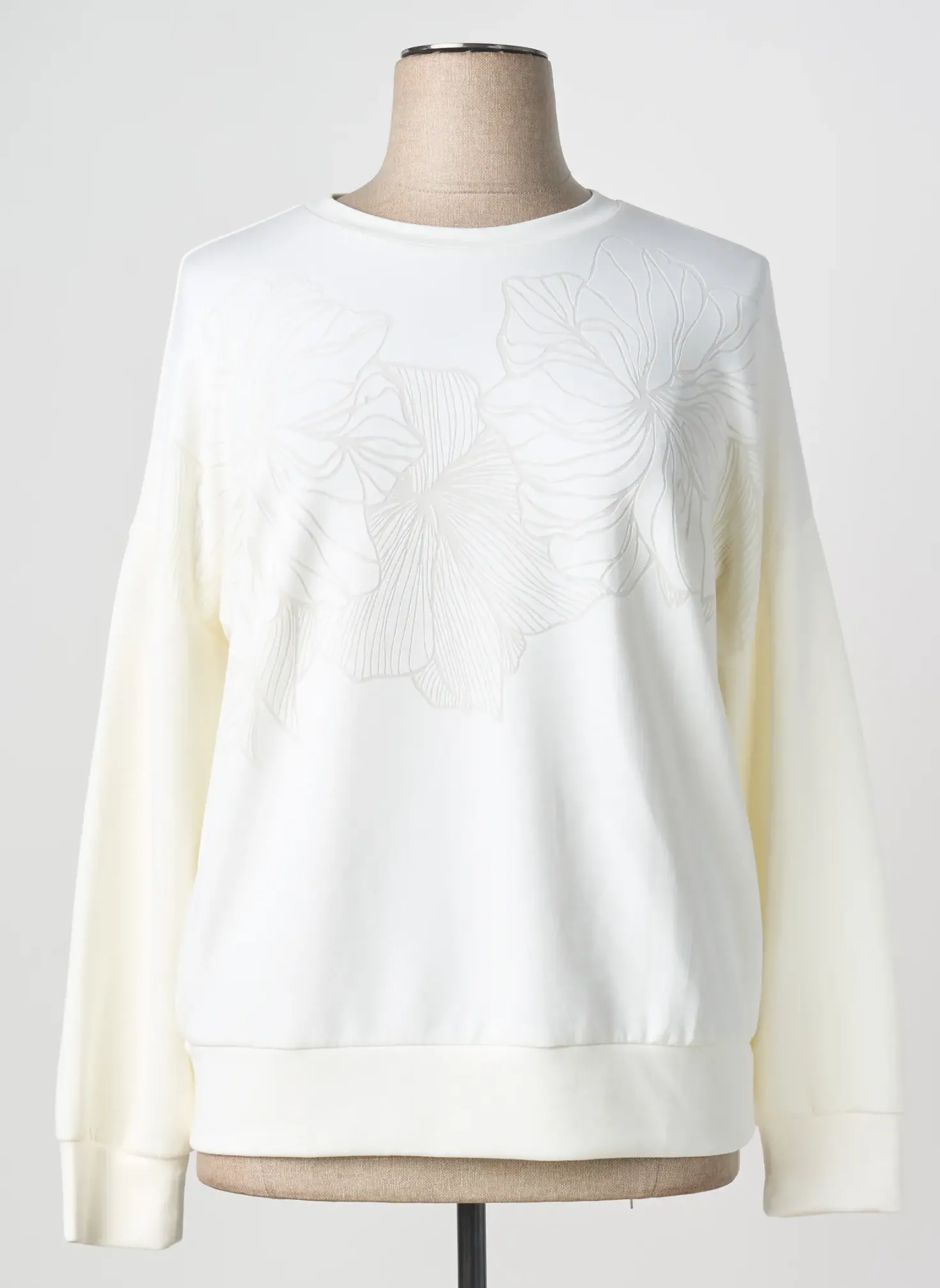 Sweat-shirt Joy Of Life Blanc Manches Longues