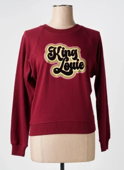 Sweat-shirt King Louie Rouge Manches Longues
