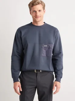 Sweat-shirt Kway Bleu Manches Longues
