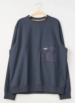 Sweat-shirt Kway Bleu Manches Longues