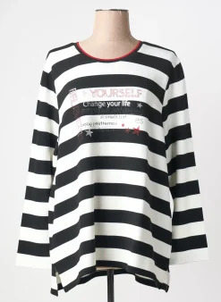 Sweat-shirt Leah Curve Noir Manches Longues