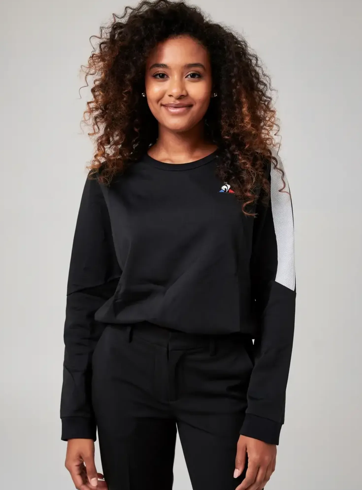 Sweat-shirt Le Coq Sportif Noir Manches Longues
