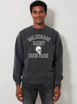 Sweat-shirt Le Temps Des Cerises Gris Manches Longues